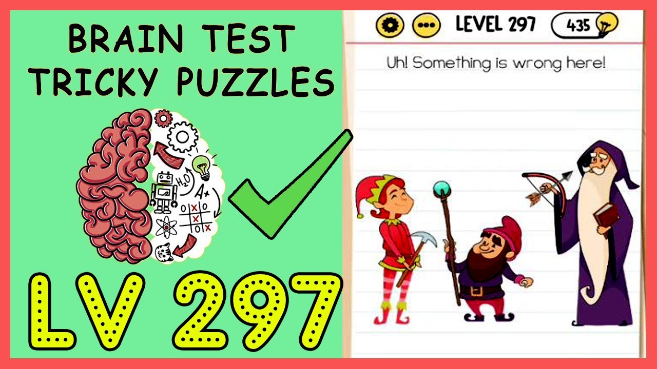 Brain test tricky puzzles level 297 solution or walkthrough 