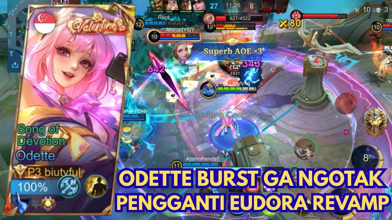BURST ODETTE GA NGOTAK BANGET ‼️MAGE CIDUK PENGGANTI EUDORA REVAMP 💯 #MLBBGoldenMonth #MLBBCreator