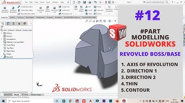 REVOLVED BOSS/BASS | SOLIDWORKS HINDI TUTORIAL |PART MODELLING TUTORIAL VIDEO| SOLIDWORKS  CLASS 12