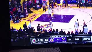 Anthony Davis falls on top of Kevin Hart- Lakers vs Clippers