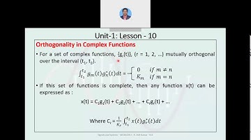 Signals and Systems - Unit-1, Lesson-10