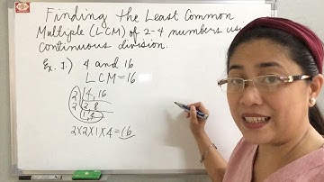 Finding the Least Common Multiple (LCM) of 2 - 4 numbers using Continuous division