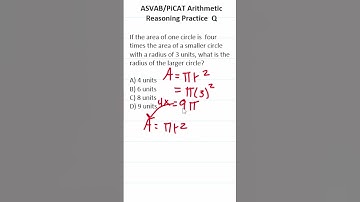 ASVAB/PiCAT Math Knowledge Practice Test Q: Radius and Area of a Circle #acetheasvab #grammarhero