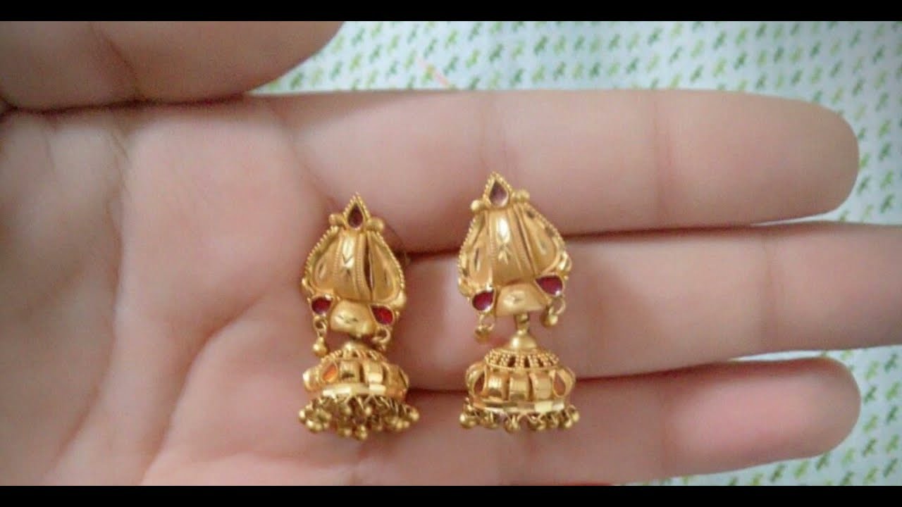 Latest Gold Jhumka Designs Below 3 Grams With Weight And Price || Apsara  Fashions | Jhumka designs, Jewelry design, Jhumka