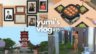 THE SIMS 4 VLOG  | living alone, helping my pregnant sister, takoyaki, pagoda, jjolmyeon etc