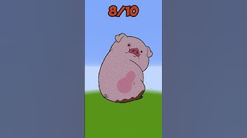 Gravity Falls Pixel Art in Minecraft #shorts