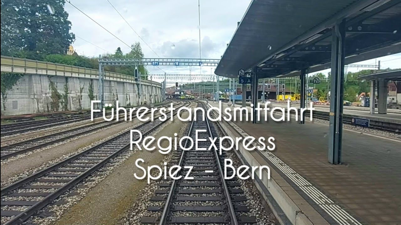 Cab ride on the InterRegio from Spiez to Bern in a BLS RABe 528.