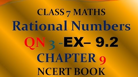 Q 3 - Exercise 9.2 - Chapter 9 - Rational Numbers - Class 7 - Maths - Ncert - Solutions