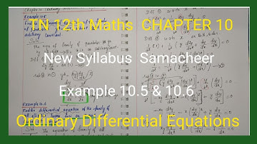 Class 12 | Chapter 10 Example 10.5 & 10.6  | TN New Syllabus | vrrmathstuition |