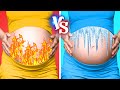 Embarazada De Fuego vs Embarazada De Hielo || Momentos Divertidos Chica de Fuego vs Chica De Hielo