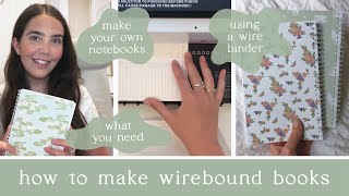 how to make wire bound notebooks and planners at home // diy coil bind how to and what you'll need! Wealth