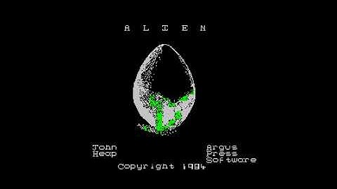 All 80s and 90s ALIEN games - Alien on ZX Spectrum (Concept Software, 1984)
