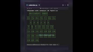 Print Monthly Calendar with style using Python