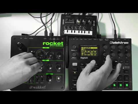 Elektron Digitakt + Waldorf rocket + KORG NTS-1 : techno