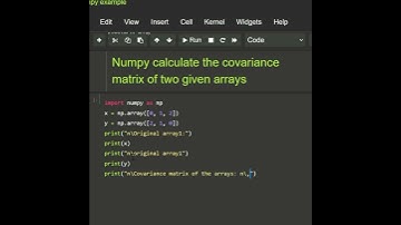 #python #numpy Compute the covariance matrix of two given array