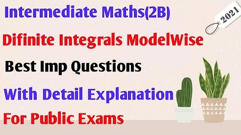 Intermediate Maths(2B) Chapterwise Best Imp Questions With Detail Explanation For Public Exams