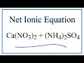 Net Ionic Equations and Solubility
