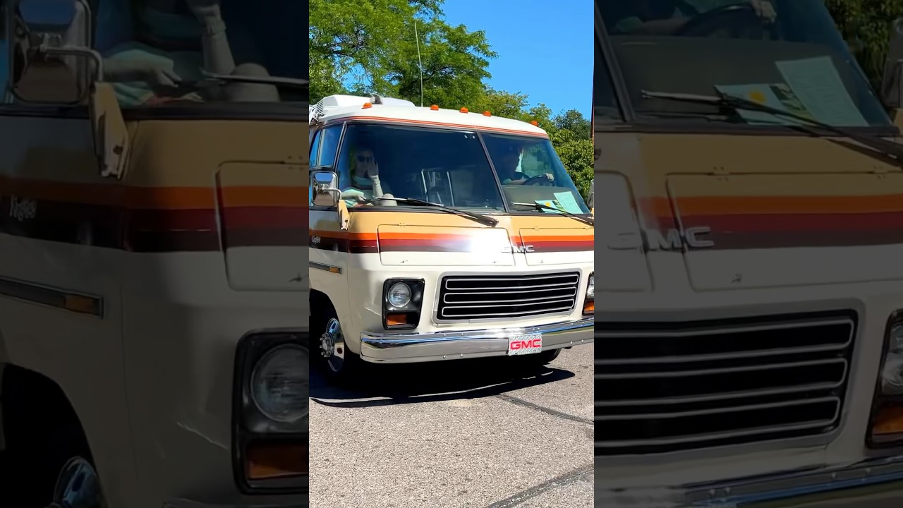 GMC motorhome classic cruising at green field village motor muster