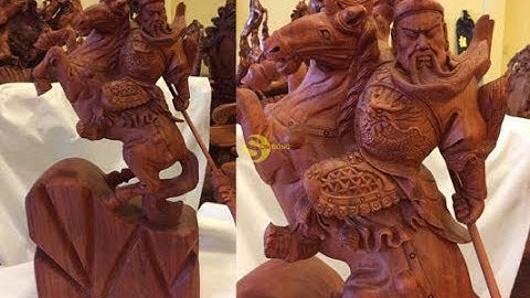 Tượng Quan Công gỗ hương hàng đẹp