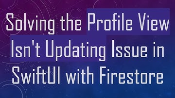 Solving the Profile View Isn