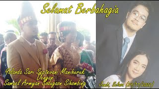 Penyematan Ulos Pengantin Yolanda Sari Septevani Manihuruk Dengan Samuel Armyan Sodugaon Sihombing