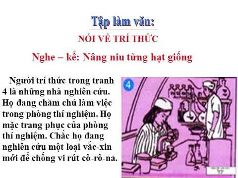 Lóp 3_Tuần 21_TLV_ Bài: Nói về trí thức Nghe - Kể nâng niu từng hạt giống.