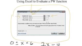 Piecewise Functions with Excel