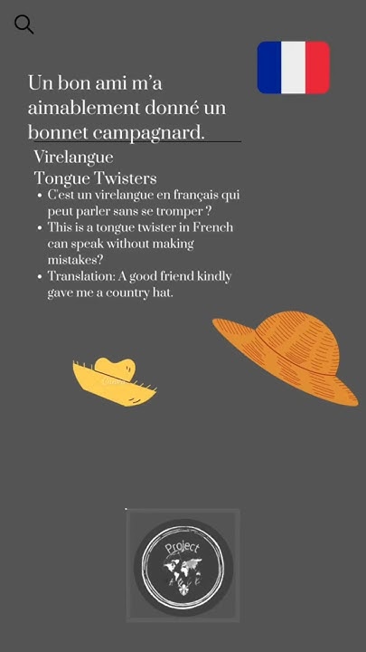🇫🇷 Tongue Twisters in French/Virelangue-Un bon ami m'a aimablement ...