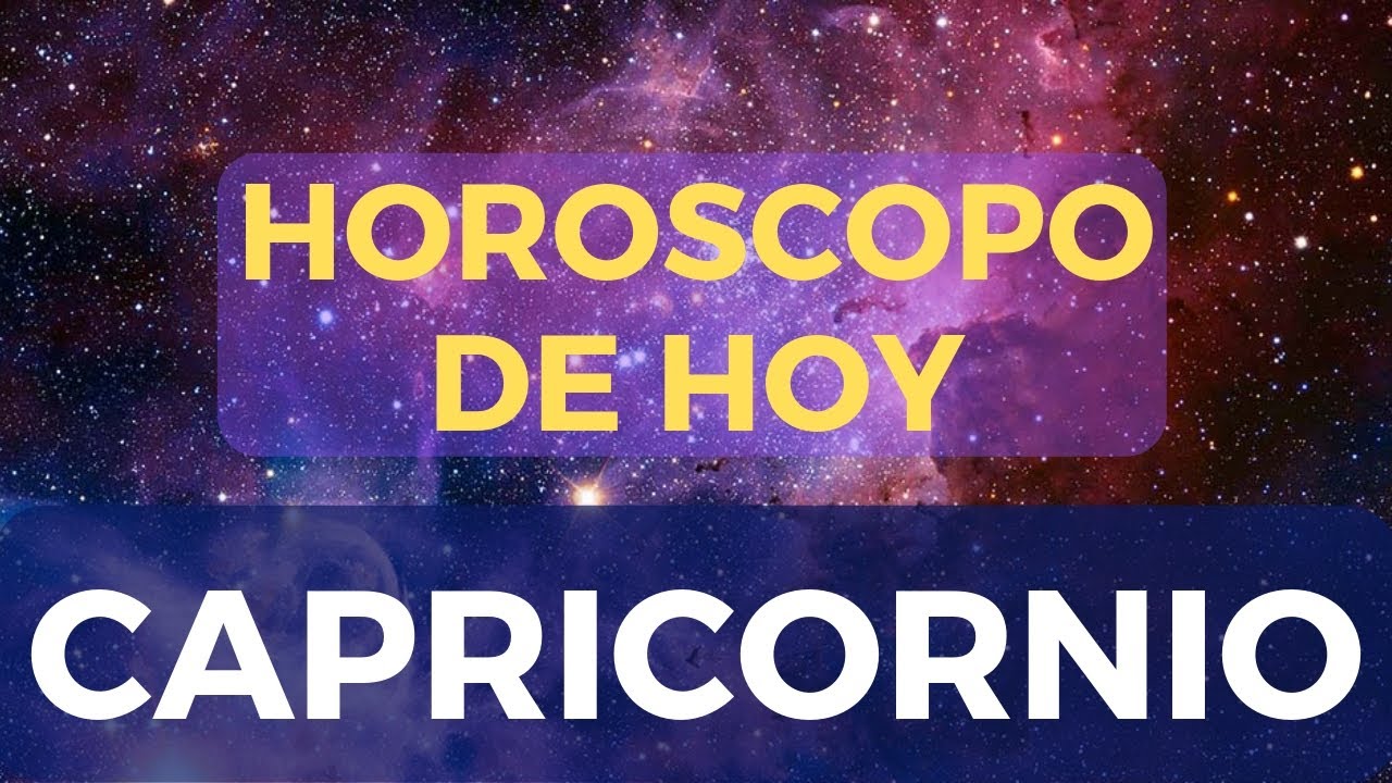 Horoscopo Capricornio Hoy Lunes 30 de Diciembre 2019 YouTube