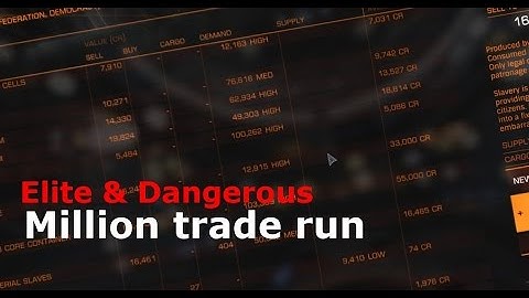 One million trade-run (Elite: Dangerous)
