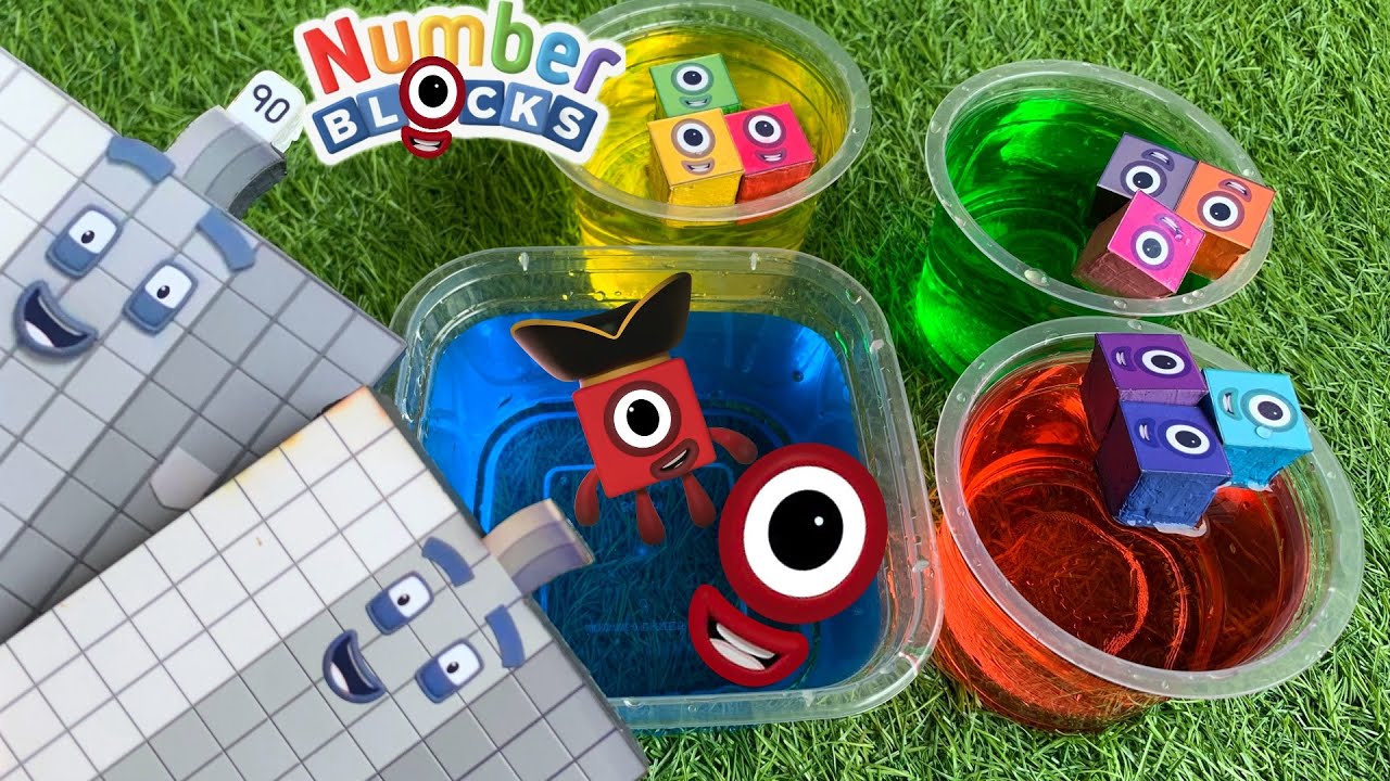 Numberblocks - Numberblocks NEW 191 Playing in Colorful | Water ASMR ...