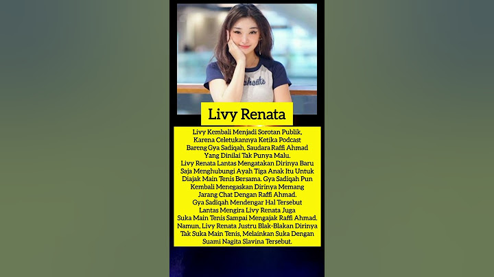 Livy Renata Di Cap Tak Punya Rasa Malu Saat Akui Suka Raffi Ahmad