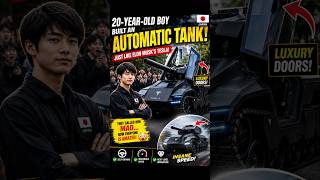 20-Year-Old Japanese Boy Built a Tesla-Style Automatic Tank 😱🔥#shorts #Tesla #Japan