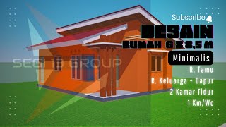 Desain Rumah Minimalis 6x8,5 m