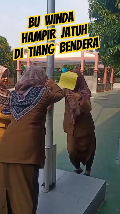 Bu Winda Hampir Jatuh di Tiang Bendera #upacara #guru #sekolah #paskibra