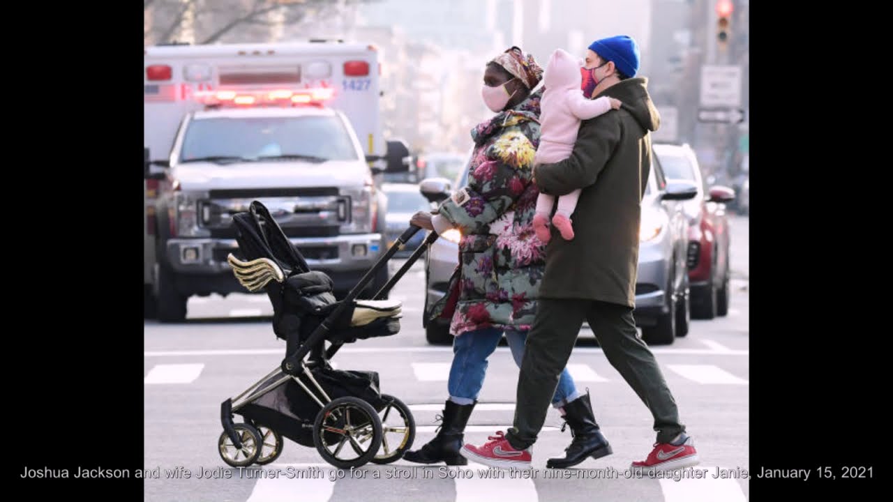 Joshua Jackson and wife Jodie Turner-Smith go for a stroll in Soho with