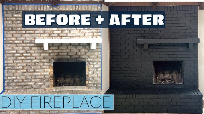 How To Paint a Brick Fireplace - This Old House