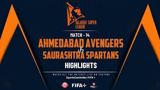MATCH NO 14 | HIGHLIGHTS |AHMEDABAD AVENGERS VS SAURASHTRA SPARTANS