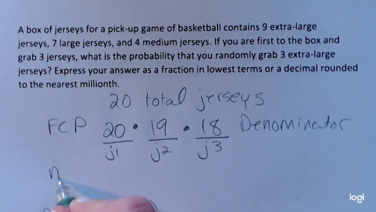 Probability Using Fundamental Counting Principle or Permutations - YouTube