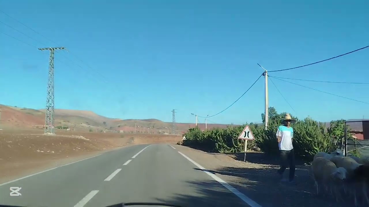 طريق من مدينة خريبكة إلى جرسيف جهة شرقية 