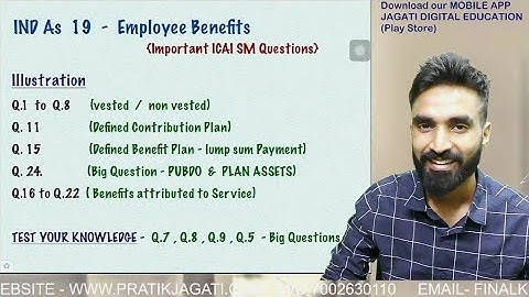 Ind as 19 Employee benefits Revision - 22 Imp Questions | CA Final FR