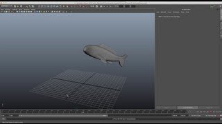 Animating A Fish Along A Path:  Motion Path, Flow Path Object  (Maya)