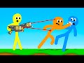 Um maluco invadiu o desafio de luta no stickman