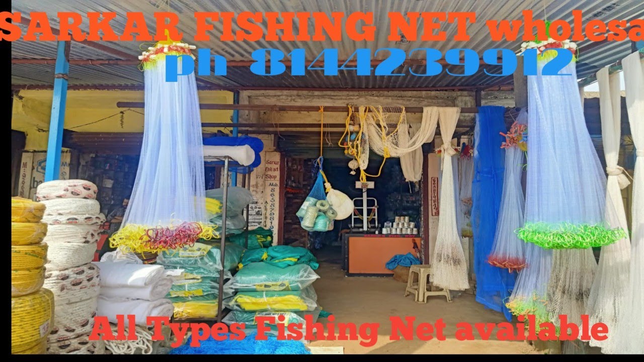 Fishing net wholesale market in Odisha@All types fishing net/ cast net mono  filament net #sarkar 