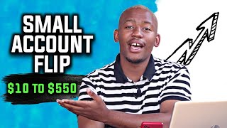How To Grow a Small Forex Account | $10 to $560 Flip