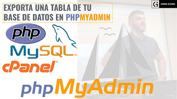 Como Exportar Tablas en PHPMyAdmin