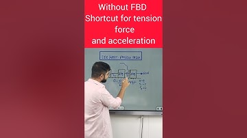 shorts trick for tension force and acceleration without FBD | JEE/NEET Trick #physicstricks #shorts