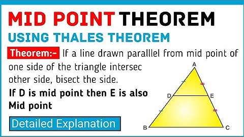 Mid point theorem | class 10 | thales theorem | mid point theorem using thales theorem | mpt | bpt