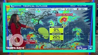 Tracking the tropics: Martin strengthens, Lisa weakens to a tropical storm