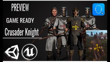 PREVIEW GAME READY 3D Character Crusader Knight Epic Skeleton